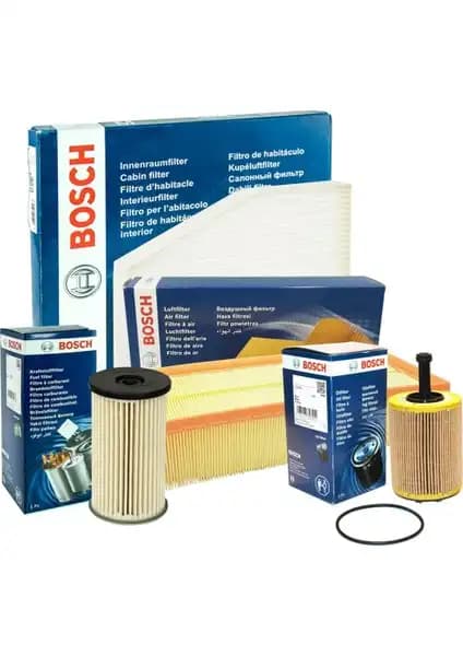 Bosch VW Caddy 1.9 TDI Dizel Filtre Bakım Seti 2007-2011 Yılları Arası Uyumlu