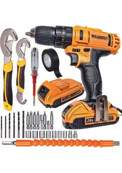 Bulldozer 300 Parça Şarjlı Darbeli Çift Akülü Vidalama Matkap Seti Özellikleri ve Kullanım Alanları