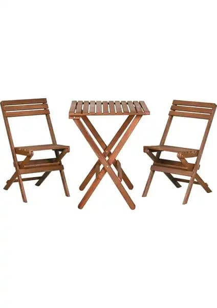Bysay Ahşap Katlanır 3'lü Bistro Set: Dış Mekanlar İçin Şık ve Pratik Mobilya Çözümü