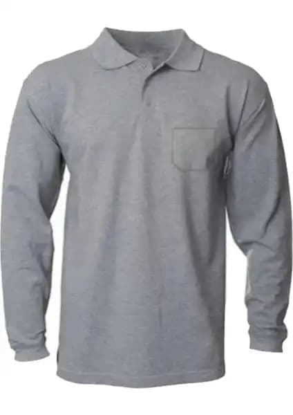 Çamdalı İş Elbiseleri Polo Yaka Pike Örme Gri Uzun Kollu Sweatshirt Özellikleri ve Kullanım Alanları