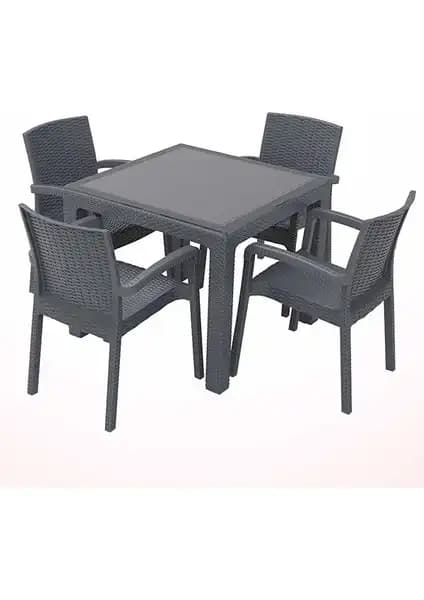 Çavdar Group Violet Rattan 90x90 cm Camlı Bahçe ve Balkon Masa Takımı Özellikleri ve Kullanım Alanları