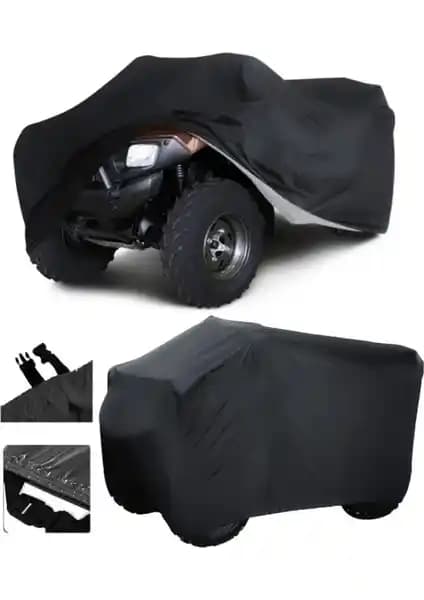 CoverPlus Siyah Su Geçirmez ATV Brandası Dört Mevsim Koruma İçin Uygun