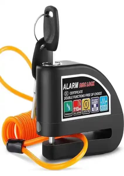 Deanb Motosiklet Disk Kilidi Güvenlik Çözümü Su Geçirmez ve Alarm Özellikli