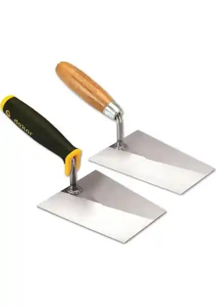 Dekor Duvarcı Malası Plastik ve Ahşap Saplı 14 Cm Dayanıklı ve Çok Yönlü İnşaat Aracı