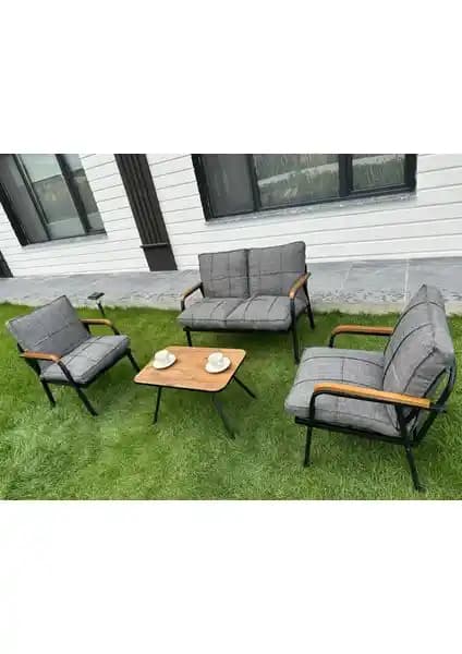 Dekoroom 2+1+1 Zen Bahçe Takımı: Estetik ve Dayanıklı Dış Mekan Mobilyası
