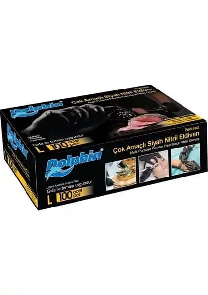 Dolphin Çok Amaçlı Siyah Nitril Eldivenleri: Çok Yönlü ve Güvenilir Kullanım İçin