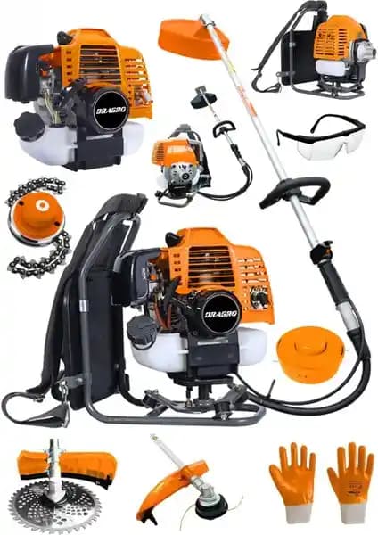 Dragro Alman 20 Hp Sırt Tipi Benzinli Ot Çalı Tırpanı Profesyonel Bahçe ve Arazi Bakımı