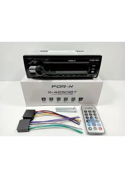 For-x X-4250BT 4X60W Bluetooth Oto Teyp: Güçlü Ses ve Çok Fonksiyonlu Tasarım