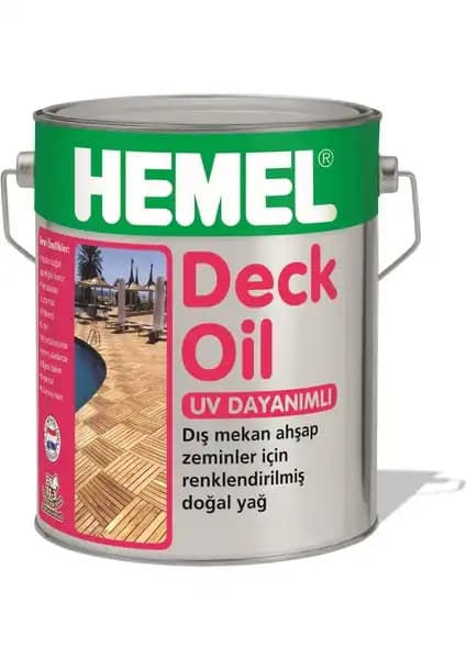 Hemel Deck Oil 2.5 lt Dış Mekan Ahşap Zeminler İçin Güçlü ve Doğal Koruma