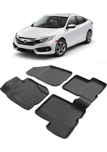 Honda Civic için dayanıklı 3D havuzlu paspaslar yüksek kalite ve güvenlik standardı ile