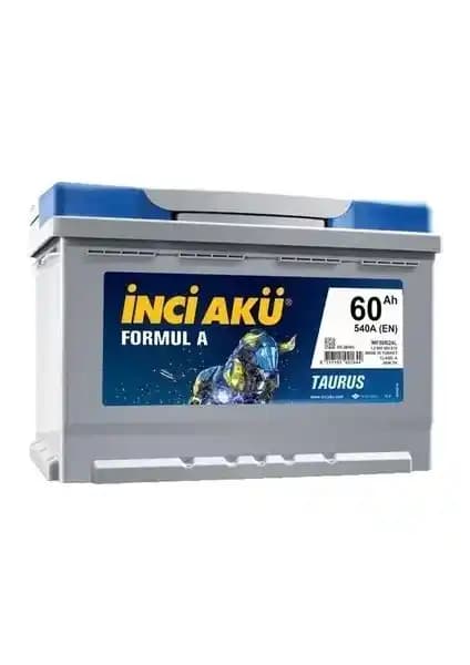 İnci Akü 12V 60 Ah 540A EN Formul A Taurus Akü Güçlü ve Güvenilir Otomotiv Bataryası