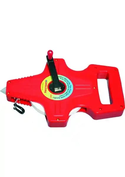 İzeltaş 0588650050 50 Metre Fiberglas Saplı Arazi Şerit Metre İnşaat ve Arazi Ölçüm için