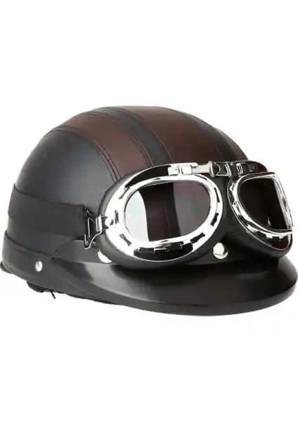 KKmoon Açık Yüz Yarım Deri Kask: Güvenlik ve Şıklığın Modern Birleşimi