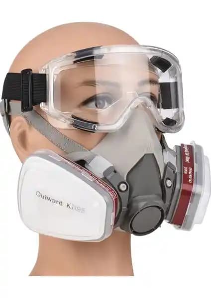 KKmoon Yeniden Kullanılabilir Yarım Yüz Maskesi 6200 Güvenlik ve Konfor Bir Arada