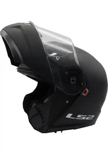 LS2 Sttrobe 2 Çene Açılır Mat Siyah Kask Güvenlik ve Konfor Sunan Modern Tasarım