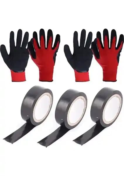 Mastercare 4'lü Yanmaz İş Eldiveni ve İzole Bantları Güvenlik Koruma Seti