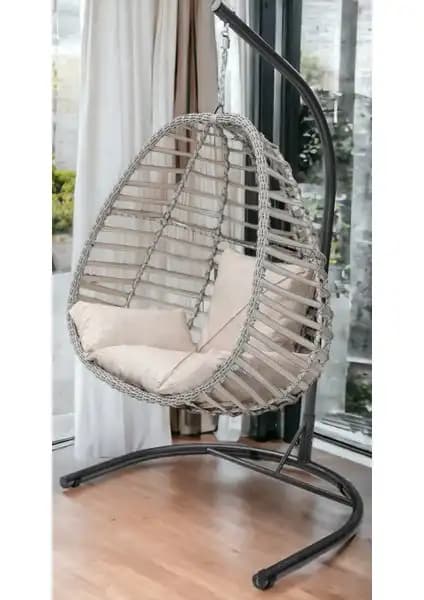 Modern ve Dayanıklı Beyaz Rattan Tek Kişilik Bahçe Salıncağı Özellikleri ve Kullanım Avantajları