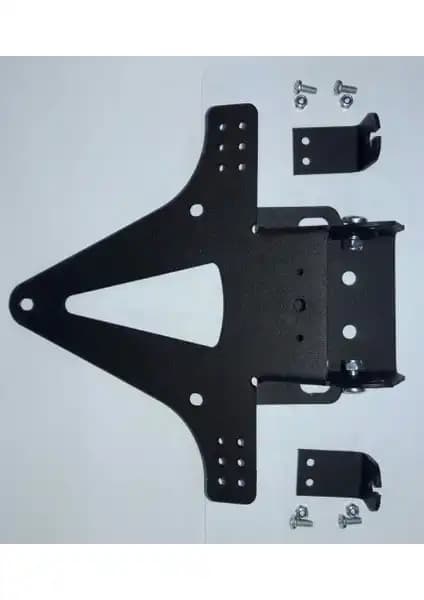 Motospartan Siyah Katlanabilir Motosiklet Plakalıkları Dayanıklı ve Estetik Tasarım