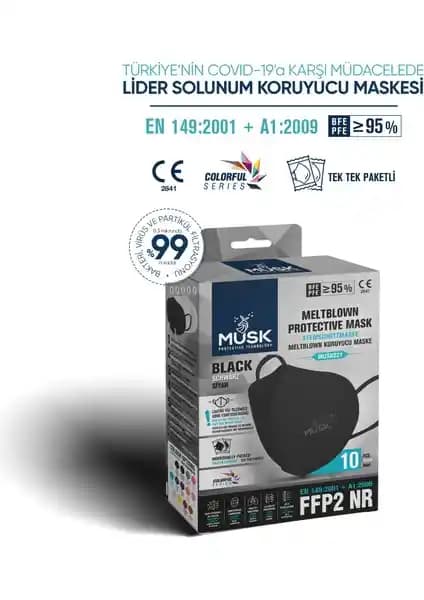 Musk FFP2/N95 Siyah Maske: Yüksek Performanslı ve Konforlu Koruyucu Maske Seçenekleri