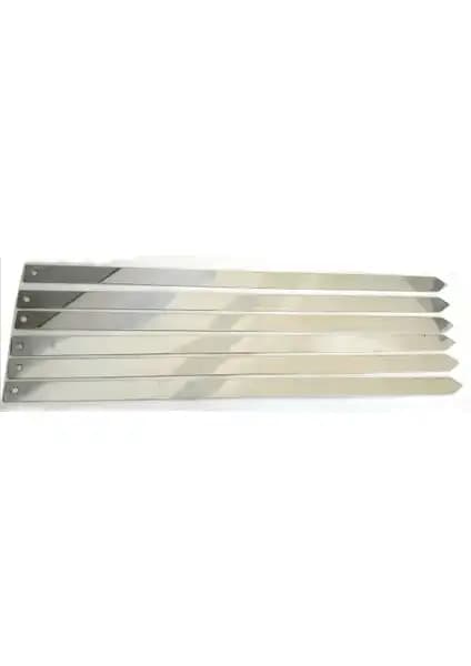Narkalıp Paslanmaz Çelik Kebap Şişi 6'lı 60 cm dayanıklı ve kullanışlı tasarım