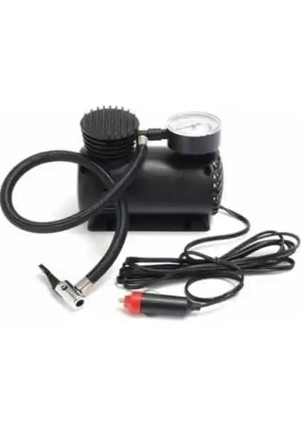 Niken Plastik Gövdeli Siyah Mini Oto Hava Kompresörü: Taşınabilir ve Kullanımı Kolay