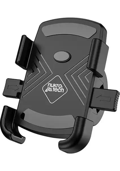 Nukrotech GKN54 Motosiklet Gidon Aparatlı Telefon Tutucu Yüksek Güvenlik ve Pratik Kullanım