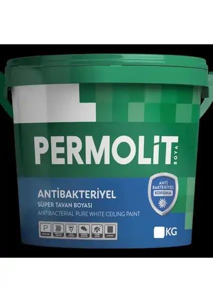 Permolit Antibakteriyel Süper Tavan Boyası 10 Kg İç Mekan Hijyen ve Dayanıklılık Çözümü