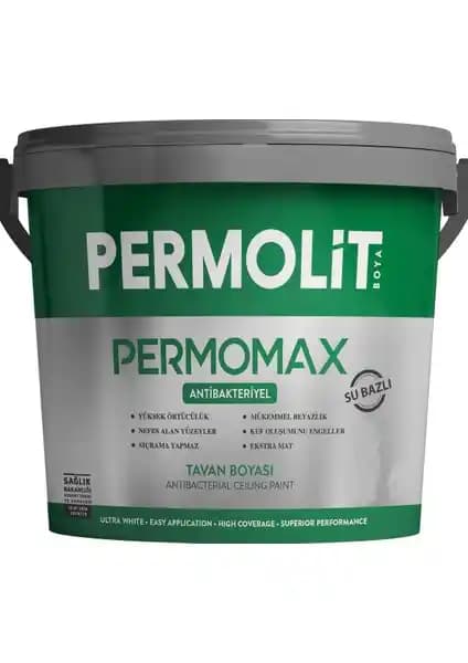 Permolit Permomax Antibakteriyel Tavan Boyası: Yüksek Performans ve Hijyen Sağlayan İç Mekan Boyası