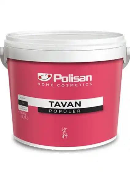 Polisan Popüler Tavan Boyası Beyaz 3,5 kg İç Mekanlar İçin Yüksek Kapama Gücü ve Estetik Sağlar