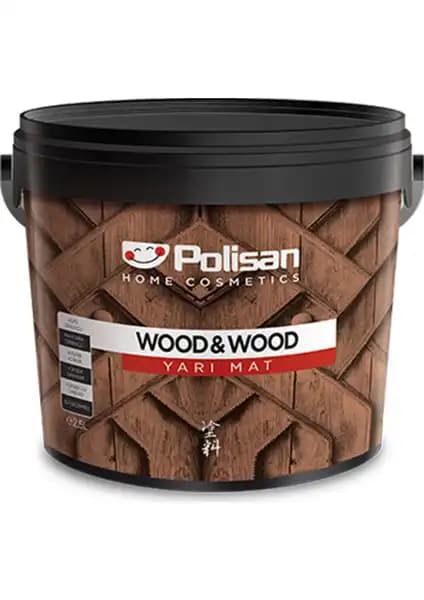 Polisan Wood&wood Antiaging Su Bazlı Ahşap Verniği Açık Meşe Yüzey Koruma ve Estetik Sağlar