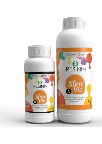 Resinin Slim Vis 1500 Gr A+B: Küçük Projeler İçin Şeffaf ve Yoğun Epoksi Reçine