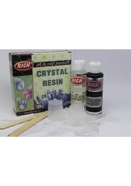 Rich Crystal Resin Şeffaf Kristal Reçine Seti 195 cc ile Dekoratif ve Sanatsal Projeler