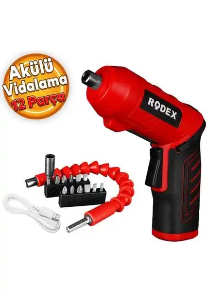 Rodex RDX3085 Şarjlı Vidalama Seti 18V Güç ve Ergonomik Tasarım ile Kullanım Kolaylığı