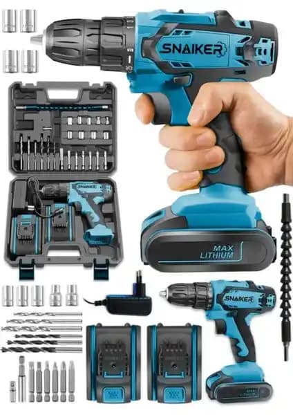 Snaiker 12V 1.2Ah Çift Akülü Darbeli Matkap Profesyonel ve Hobi Kullanıcıları İçin