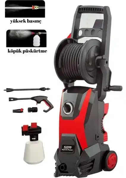 Spech Power 180 Max Yüksek Performanslı Basınçlı Yıkama Makinesi 180 Bar Güçlü Temizlik