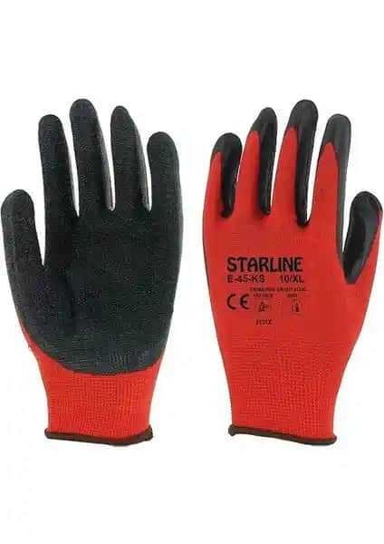 Starline E-45 Dalgalı Lateks Eldiven: Çok Amaçlı Güç ve Güvenlik Çözümü