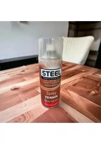 Steel Sprey Vernik 400 ml ile dayanıklı ve şeffaf yüzey koruma çözümleri