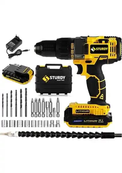 Sturdy 58V 6AH Metal Sanzumanlı Darbeli Çift Akülü Li-ion Matkap İnceleme ve Özellikleri