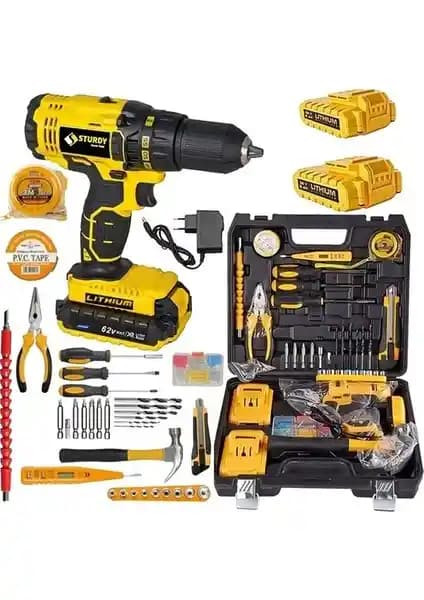 Sturdy Japon 58V 8Ah Krz Metal Şanzıman Şarjlı Çift Akülü Vidalama Profesyonel Kullanım