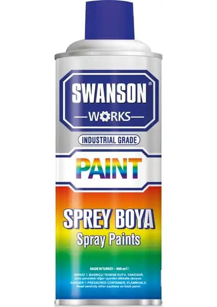Swanson Works Siyah Sprey Boya: Çok Yönlü ve Yüksek Kapatıcılığa Sahip Hızlı Uygulama Boyası