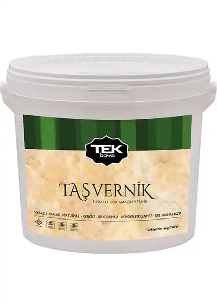 Tek Boya Tek Su Bazlı Taş Vernik 2.5 lt - Dayanıklı ve Çevre Dostu Koruyucu Kaplama