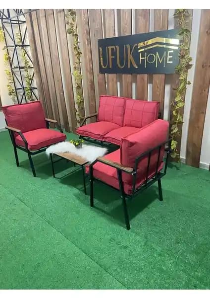 Ufuk Home Linda 2 1 1 Sehpalı Bahçe Takımı: Modern ve Dayanıklı Dış Mekan Mobilyası