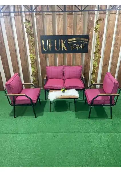 Ufuk Home Linda Sehpalı Bahçe Takımı: Modern ve Dayanıklı Dış Mekan Mobilyası