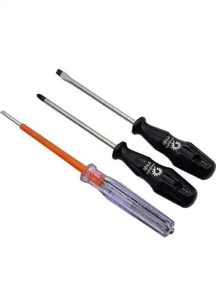 Valiente 3 Parça Düz ve Yıldız Tornavida Takımı ve Kontrol Kalemi Özellikleri