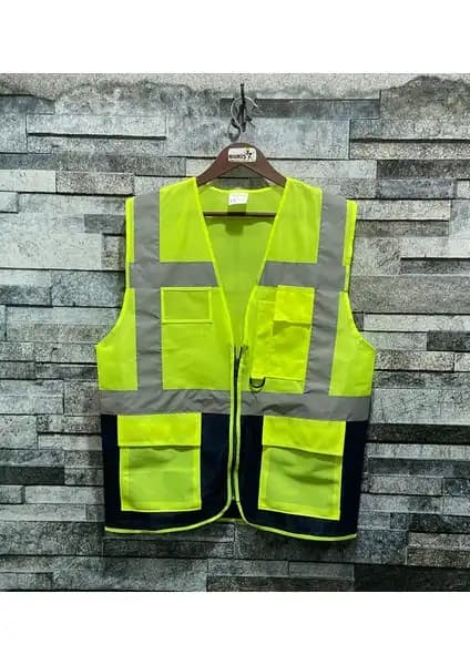 Vento Mühendis Tipi Reflektörlü Çift Renk İkaz Yeleği Güvenlik ve Estetik Birlikte Sunar
