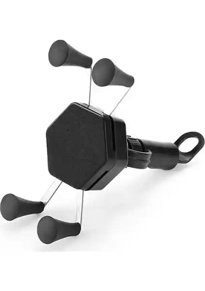 Vexo Motosiklet Aynasına Bağlantılı Telefon Tutucu Güvenli ve Ayarlanabilir Tasarım