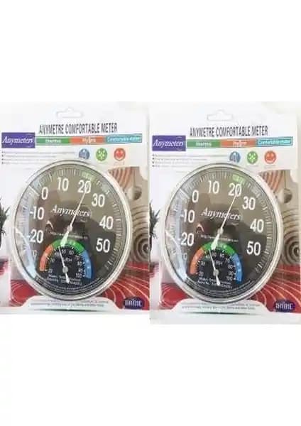 Wetto Mekanik Termometre Nem Isı Ölçer Seti Güvenilir ve Dayanıklı İç Mekan Ölçüm Cihazları