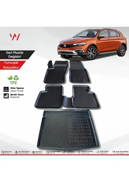 Wöller Fiat Egea Cross Paspas ve Bagaj Havuzu Seti: Dayanıklı ve Estetik Araç İçin Uygun Çözüm
