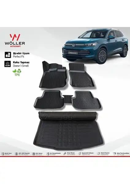 Wöller Volkswagen Tiguan 2024 Sonrası İç ve Bagaj Koruma Seti 3D Ultraflex Malzeme