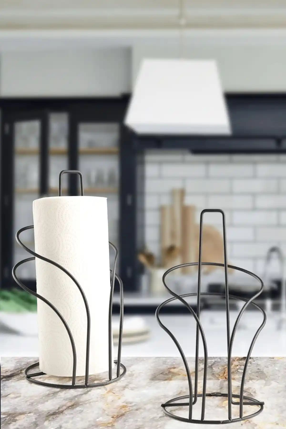 Evisimo Siyah Çelik Dekoratif Havlu Peçetelik ve Kağıt Havluluk – Türkiye Menşei